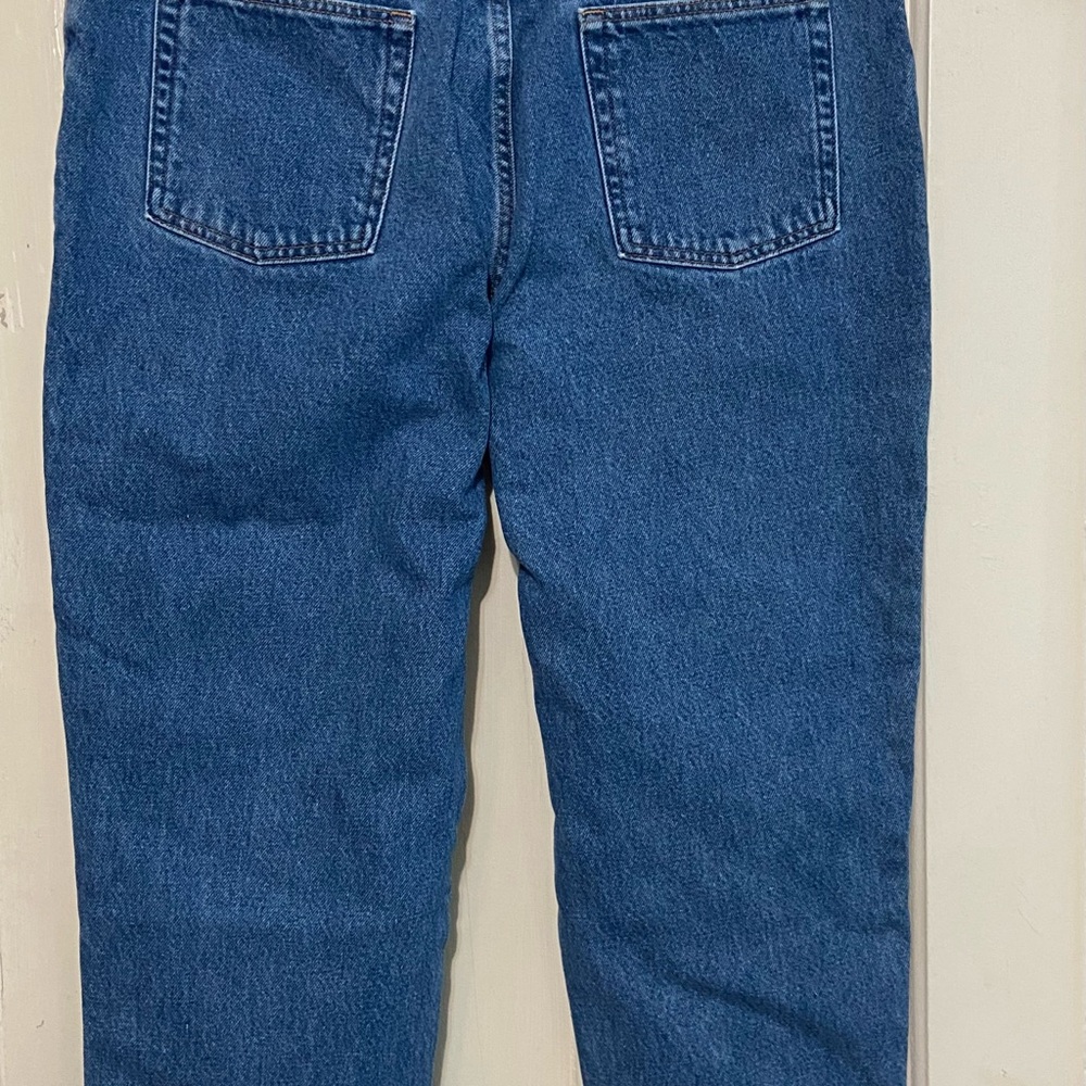 L.L.Bean Womens Jeans 16 P Original Fit Relaxed Blue Denim High Rise - Picture 10 of 11